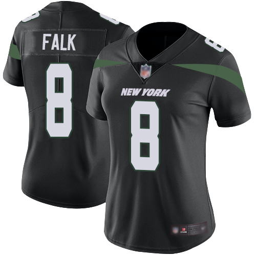 New York Jets Limited Black Women Luke Falk Alternate Jersey NFL Football #8 Vapor Untouchable->women nfl jersey->Women Jersey